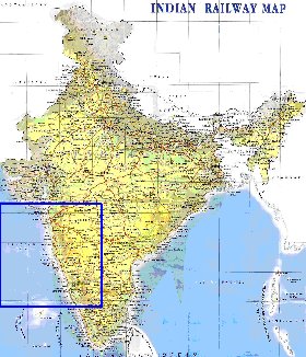 mapa de India em ingles