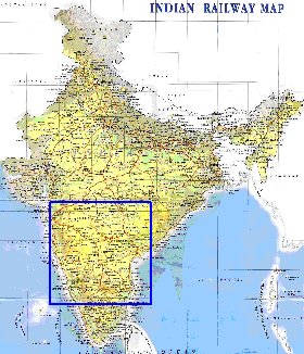 mapa de India em ingles