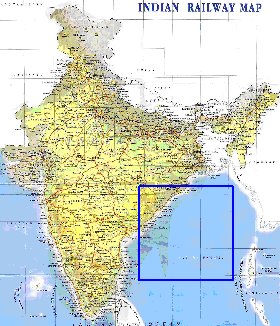 mapa de India em ingles