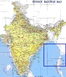 mapa de India em ingles