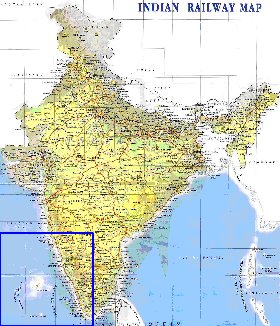 mapa de India em ingles