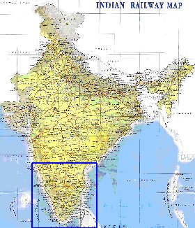 mapa de India em ingles