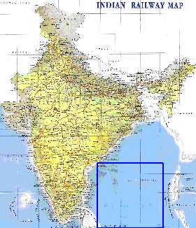 mapa de India em ingles