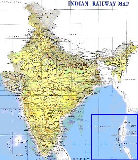 mapa de India em ingles