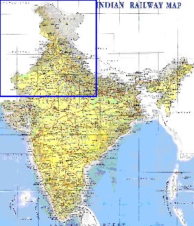 mapa de India em ingles