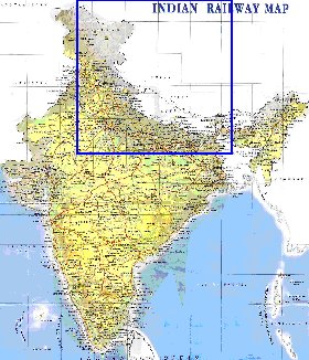 mapa de India em ingles