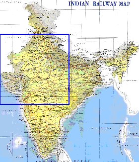 mapa de India em ingles