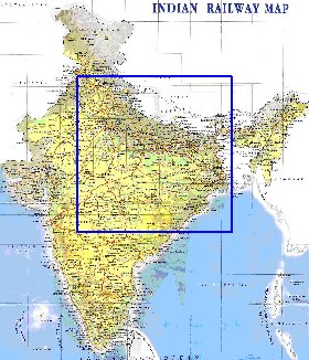 mapa de India em ingles