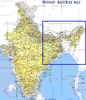 mapa de India em ingles