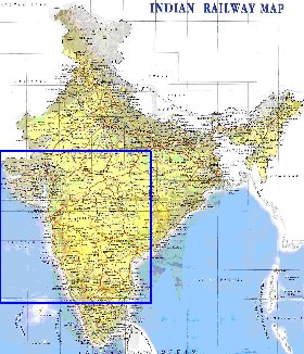 mapa de India em ingles