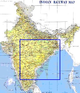 mapa de India em ingles