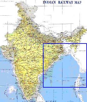 mapa de India em ingles