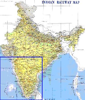 mapa de India em ingles