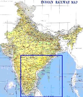 mapa de India em ingles