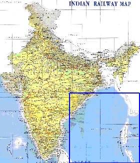 mapa de India em ingles