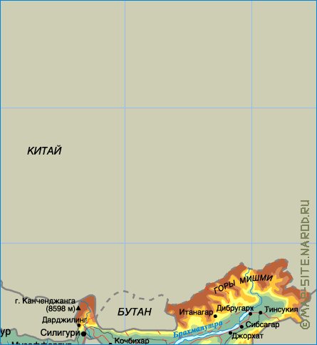 Fisica mapa de India