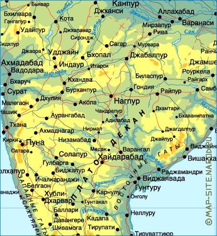 Fisica mapa de India