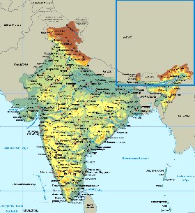 Fisica mapa de India