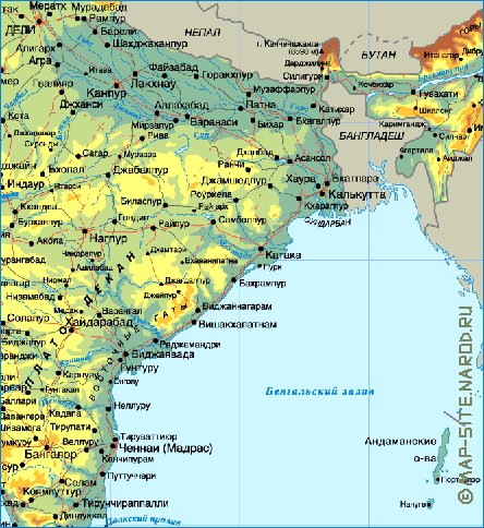 Fisica mapa de India