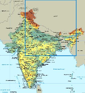 Fisica mapa de India