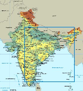 Fisica mapa de India