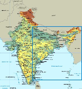 Fisica mapa de India