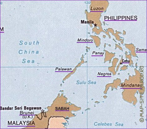 Administrativa mapa de Indonesia em ingles