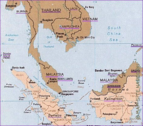 Administratives carte de Indonesie en anglais