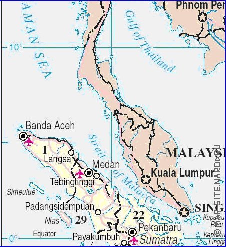 Administratives carte de Indonesie