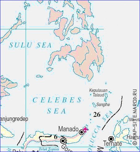 Administrativa mapa de Indonesia