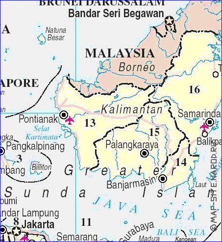 Administratives carte de Indonesie