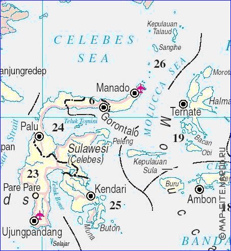 Administrativa mapa de Indonesia