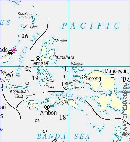 Administrativa mapa de Indonesia