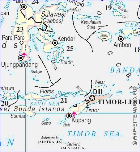 Administrativa mapa de Indonesia