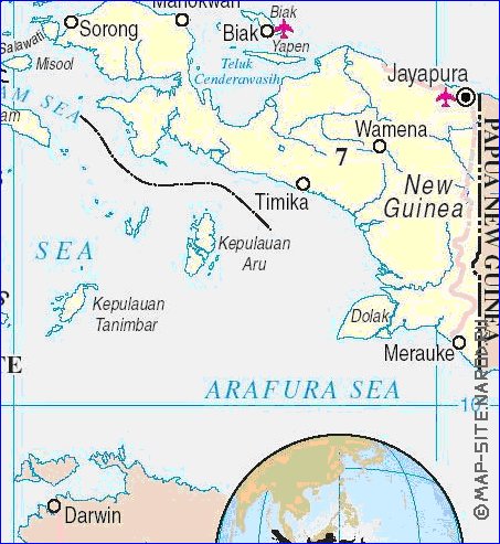 Administrativa mapa de Indonesia