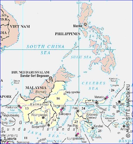 Administrativa mapa de Indonesia