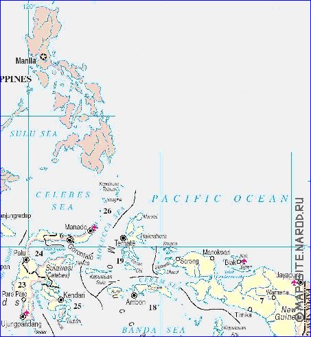 Administrativa mapa de Indonesia