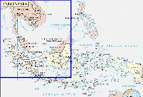 Administrativa mapa de Indonesia