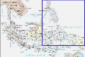 Administrativa mapa de Indonesia