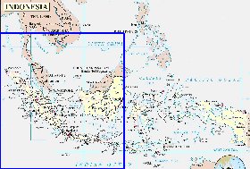 Administratives carte de Indonesie