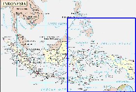 Administrativa mapa de Indonesia