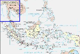 Administratives carte de Indonesie