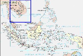 Administrativa mapa de Indonesia