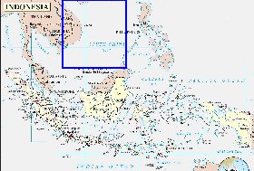 Administratives carte de Indonesie