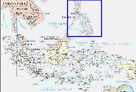 Administratives carte de Indonesie