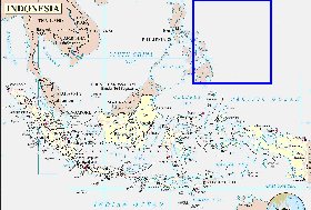 Administratives carte de Indonesie