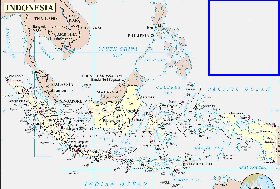 Administrativa mapa de Indonesia