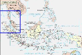 Administratives carte de Indonesie