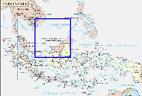 Administratives carte de Indonesie