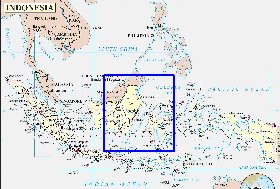 Administrativa mapa de Indonesia